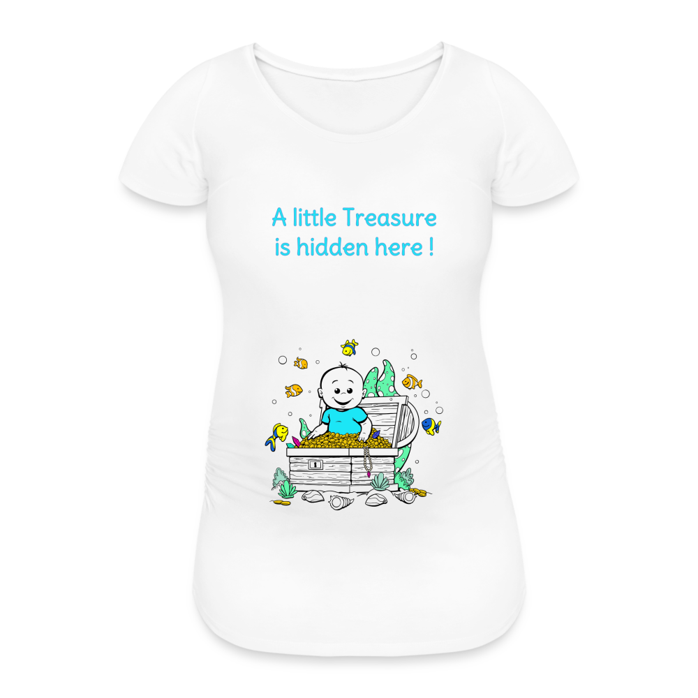 Precious Treasure – Blue – White T-shirt - white