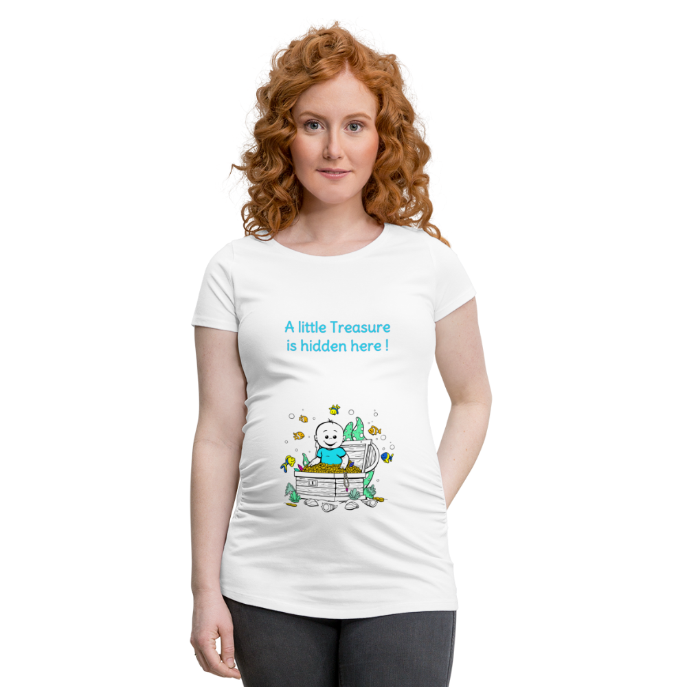 Precious Treasure – Blue – White T-shirt - white