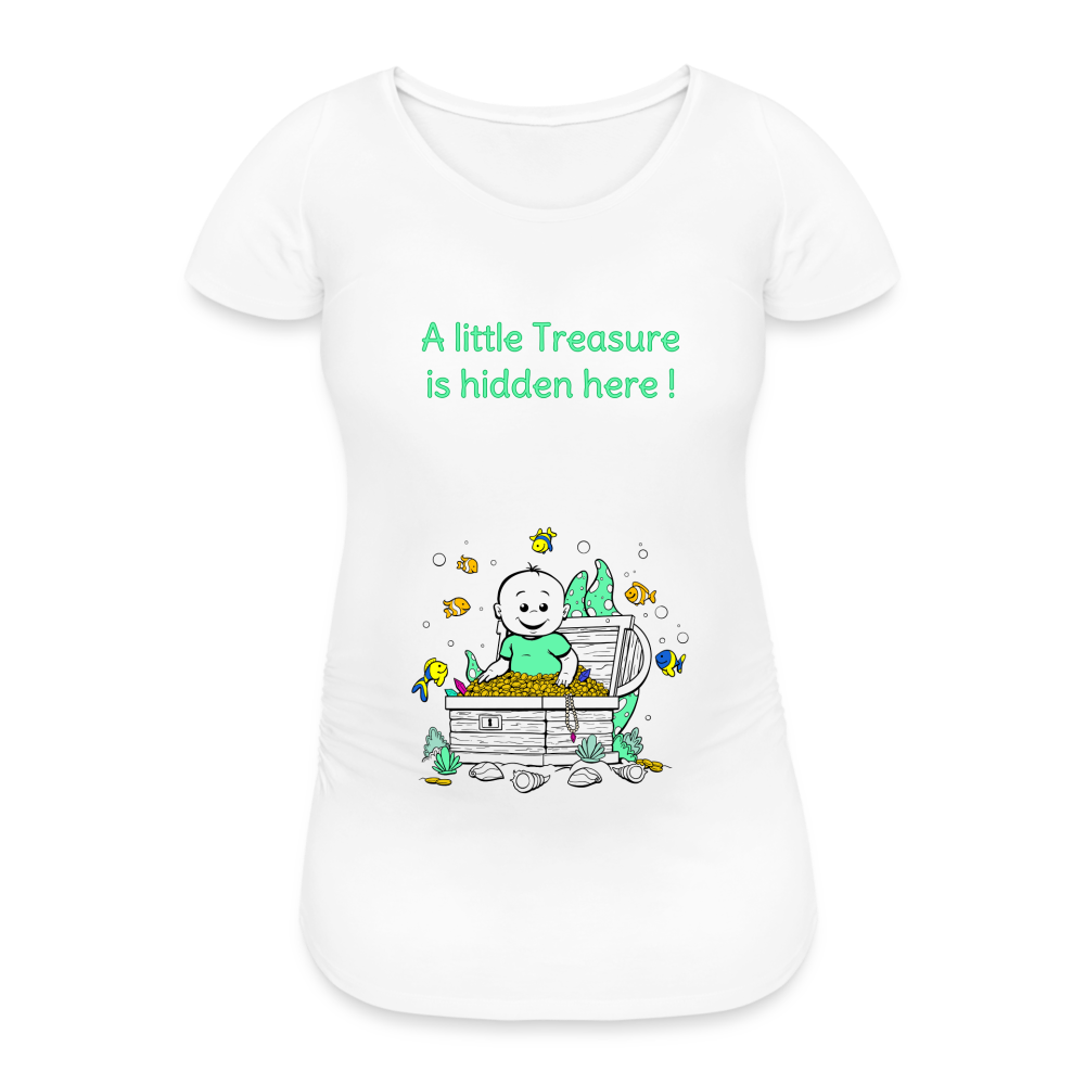 Precious Treasure – Green – White T-shirt - white