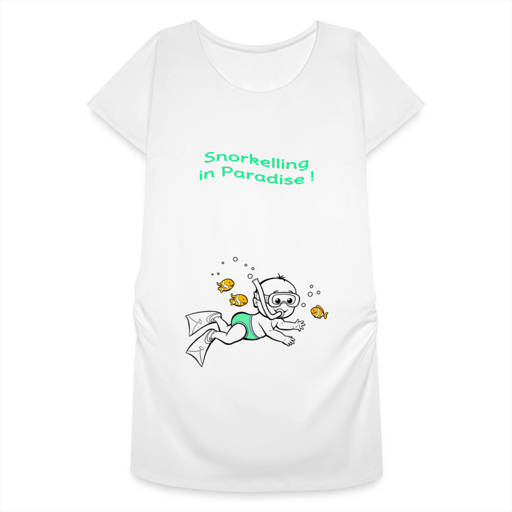 Super Swimmer – Green – White T-shirt - white