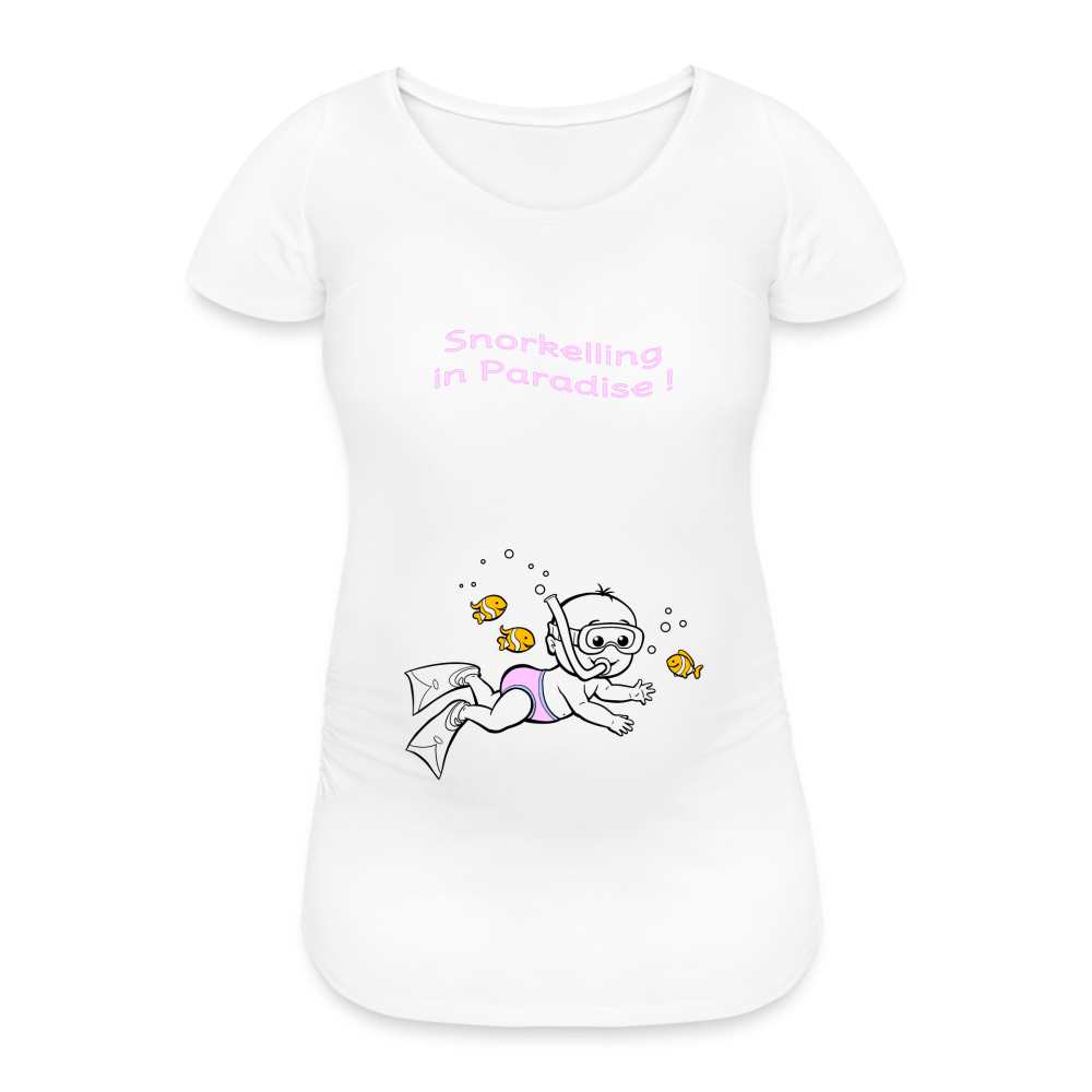 Super Swimmer – Pink – White T-shirt - white