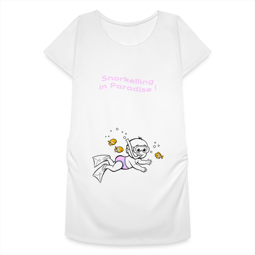 Super Swimmer – Pink – White T-shirt - white