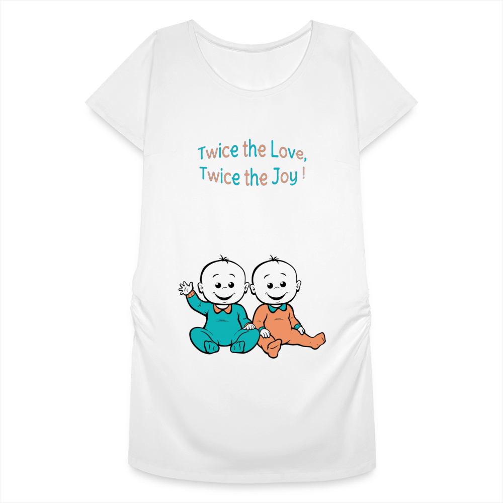 Twice the Bet – Blue-Orange – White T-shirt - white