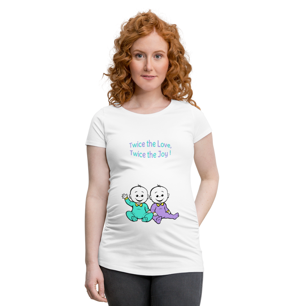 Twice the Bet – Green-Purple – White T-shirt - white