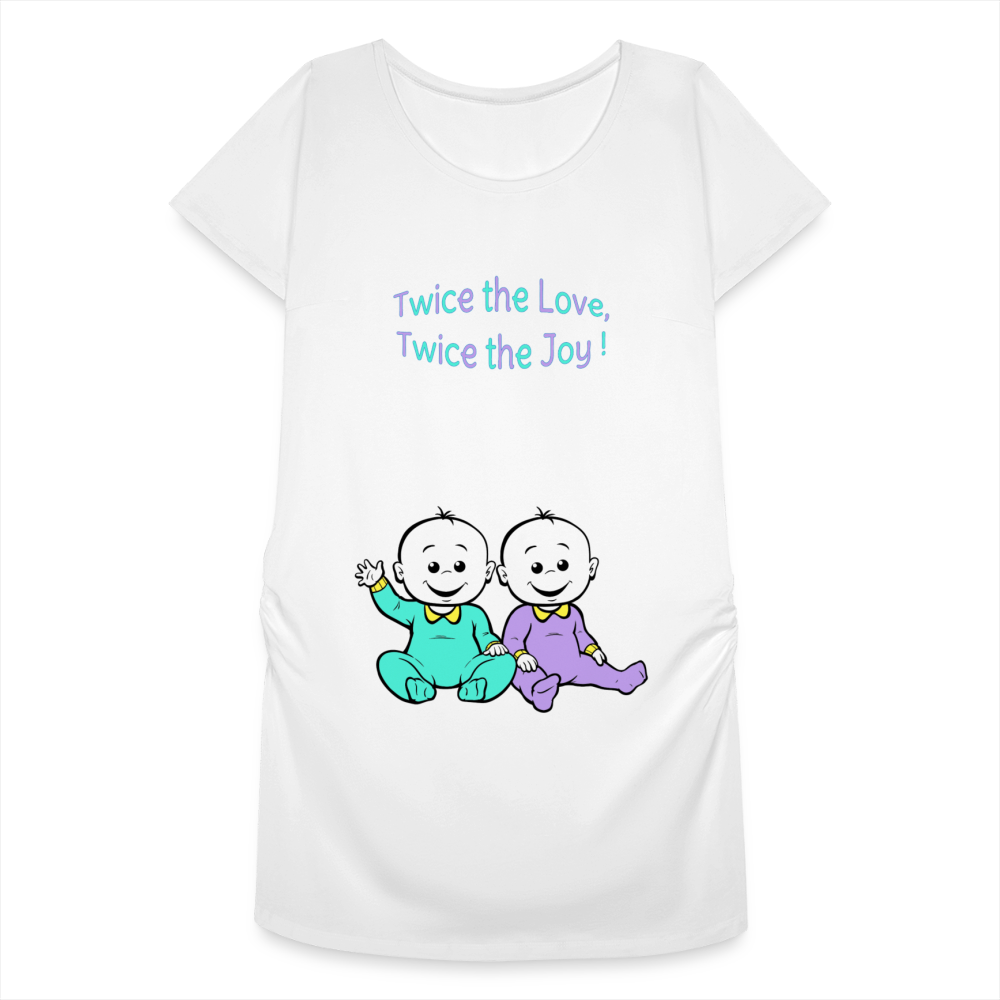 Twice the Bet – Green-Purple – White T-shirt - white