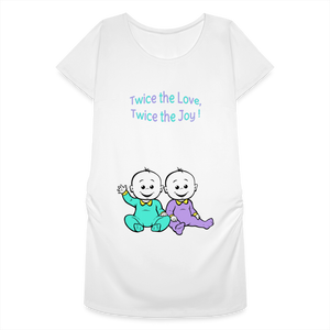 Twice the Bet – Green-Purple – White T-shirt - white