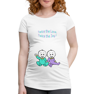 Twice the Bet – Green-Purple – White T-shirt - white