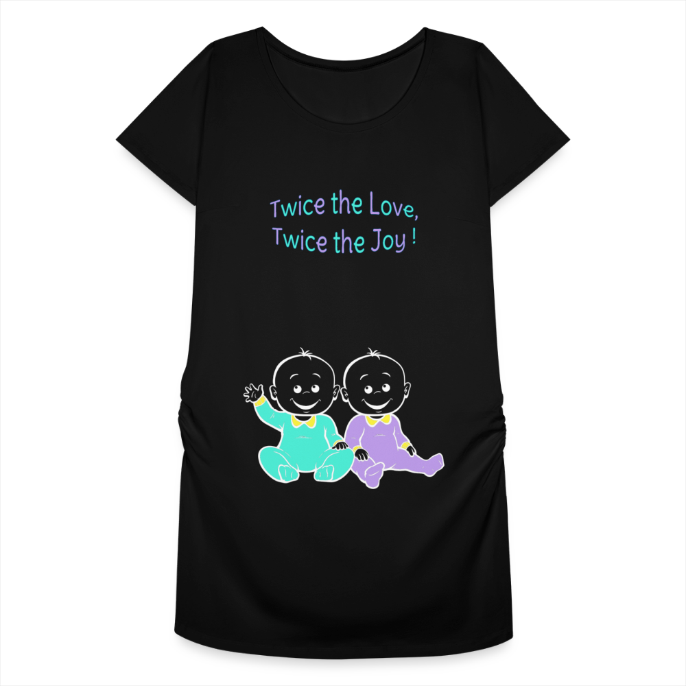 Twice the Bet – Green-Purple – Black T-shirt - black