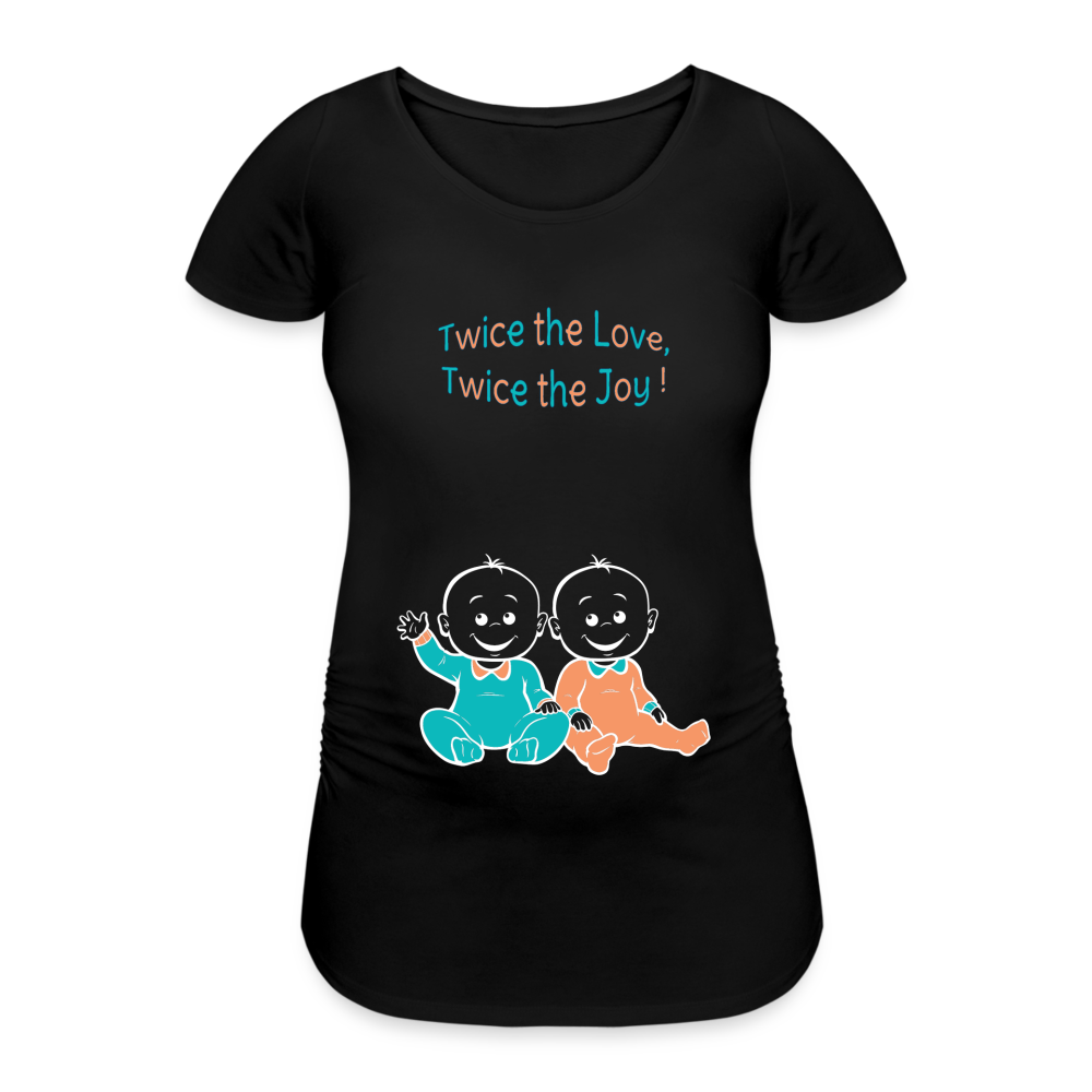 Twice the Bet – Blue-Orange – Black T-shirt - black