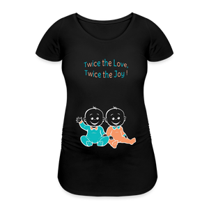 Twice the Bet – Blue-Orange – Black T-shirt - black