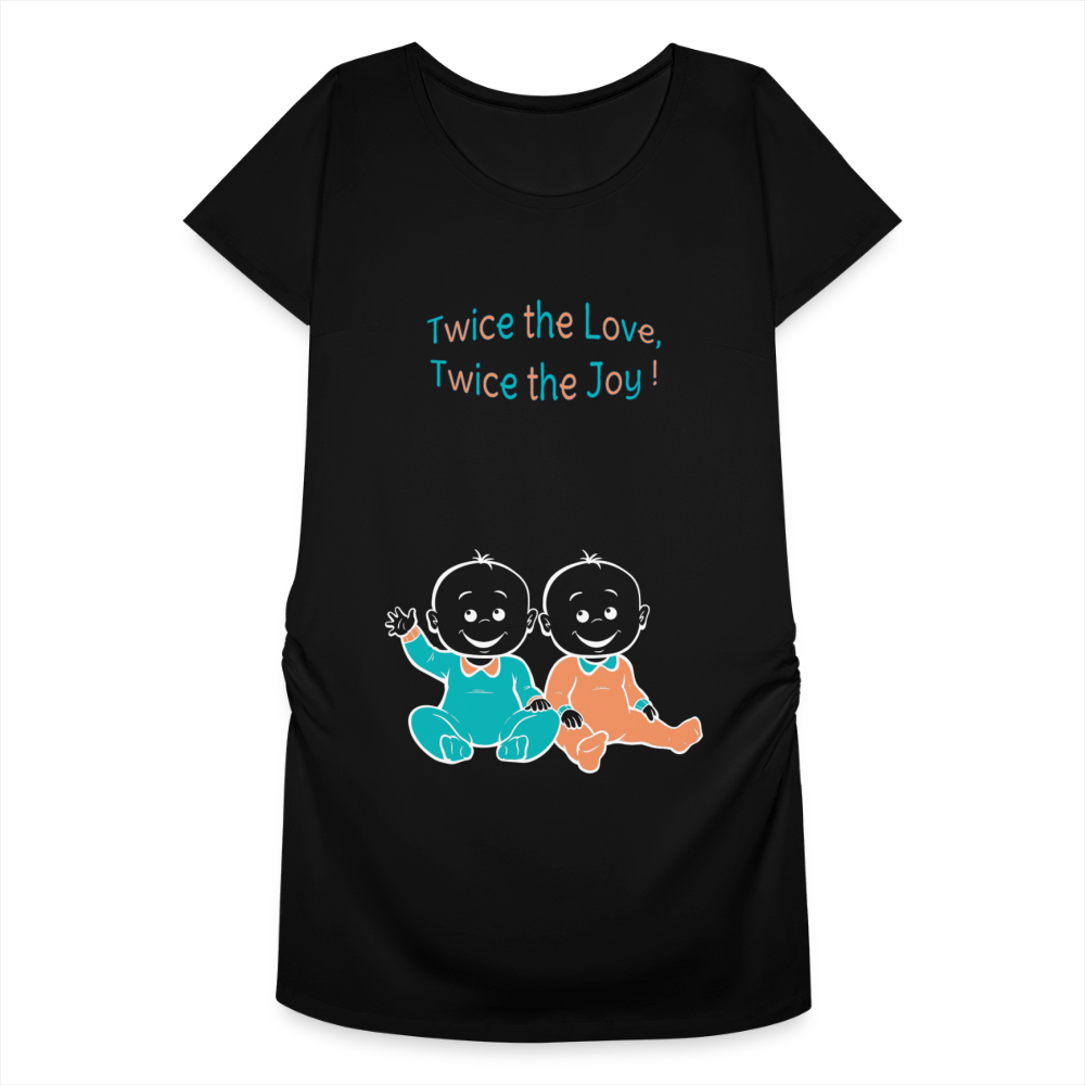 Twice the Bet – Blue-Orange – Black T-shirt - black